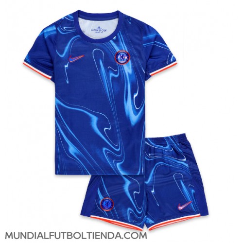 Camiseta Chelsea Primera Equipación Replica 2024-25 para niños mangas cortas (+ Pantalones cortos)